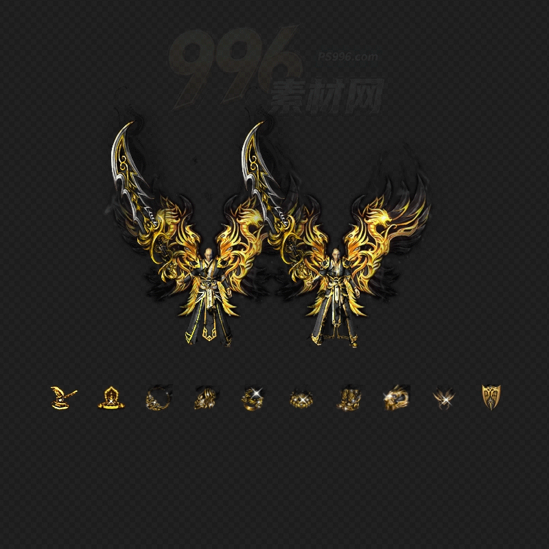 魔道圣装复古微变男女套装+武器+首饰素材地面包裹序列齐全传奇素材网202511124