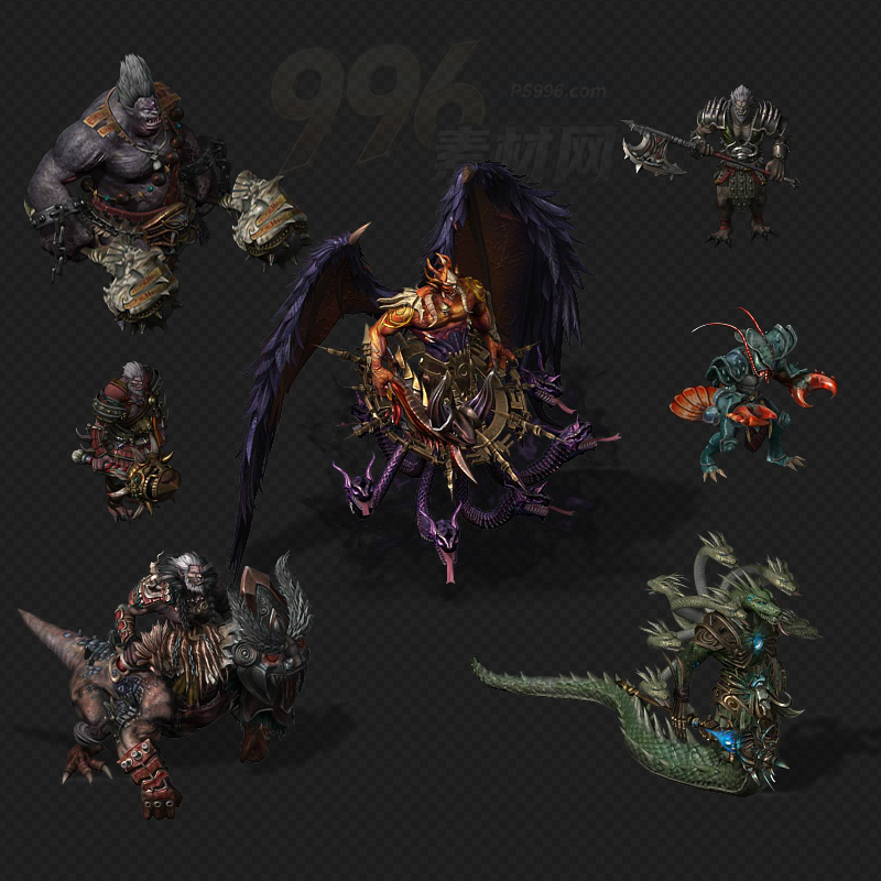 7款传奇怪物系列PNG序列方向坐标齐全素材202511252