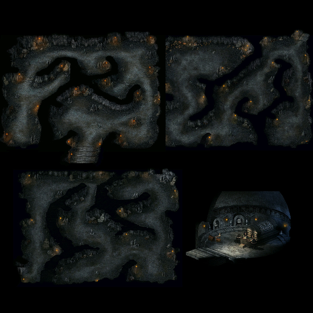 地灵魔道1-4层传奇高清地图素材真彩地砖+工具202512314