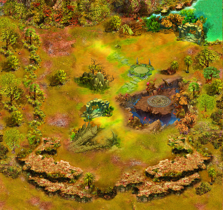 绿植岛礁传奇地图真彩地砖高清素材+工具202601032